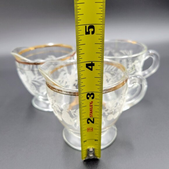 Vintage Creamers Frosted Grape & Leaf Gold Set Of 3 Creamer Syrup Condiment - Picture 15 of 16